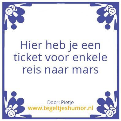 Tegeltje: Hahah
