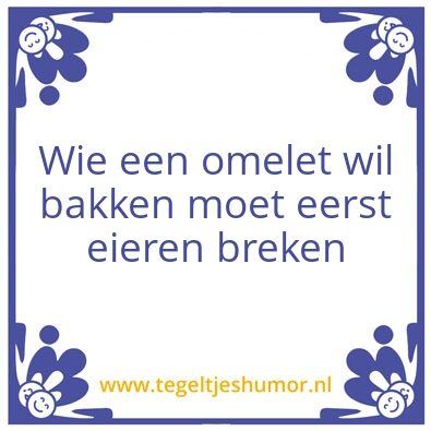 Tegeltje: Omelet