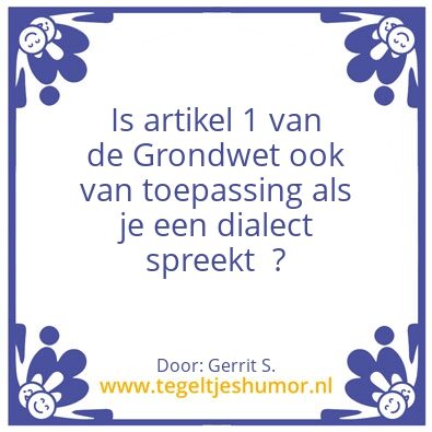 Tegeltje: Ik ben Gerrit.