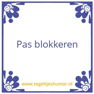 Tegeltje: Zelf regelen