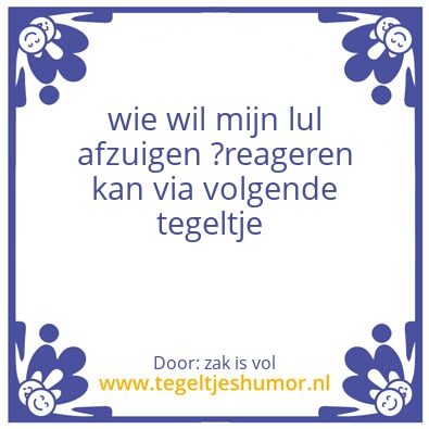 Tegeltje: ik