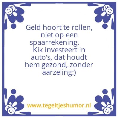 Tegeltje: Auto