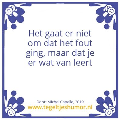 Tegeltje: Fouten maken
