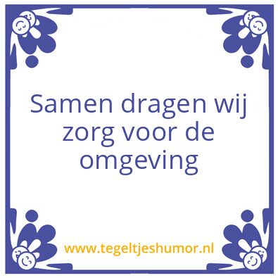 Tegeltje: Zorgdragen