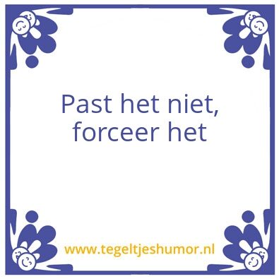 Tegeltje: La