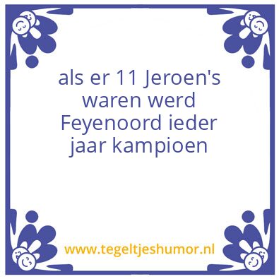 Tegeltje: Feyenoord