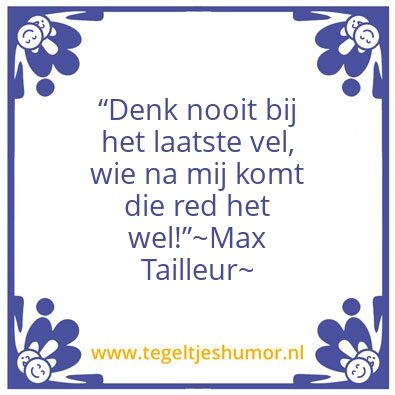 Tegeltje: Vel