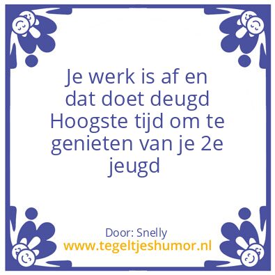 Tegeltje: Pensioen Jac