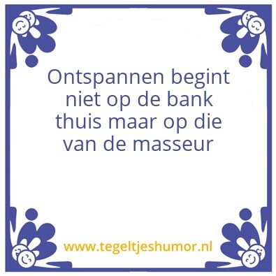 Tegeltje: Ontspannen