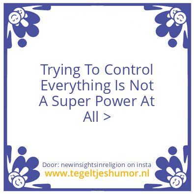 Tegeltje: Now You know