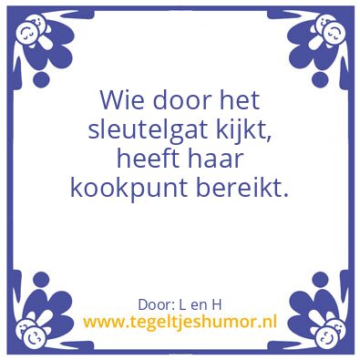 Tegeltje: sleutelgat