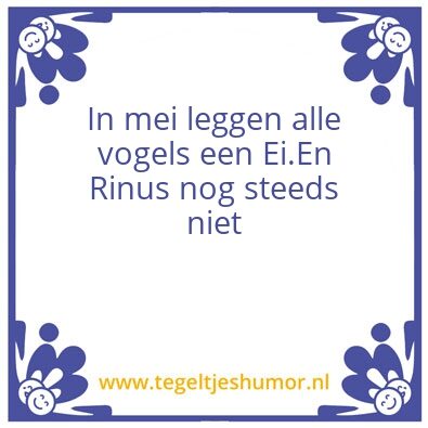 Tegeltje: Rinus