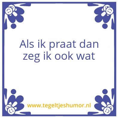Tegeltje: Bzv