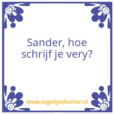 Tegeltje: Door