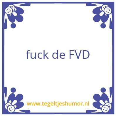 Tegeltje: fuck you