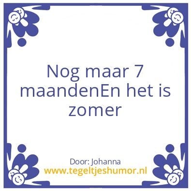 Tegeltje: zomer