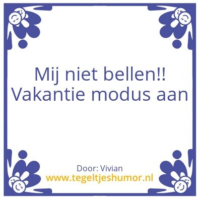 Tegeltje: Viv