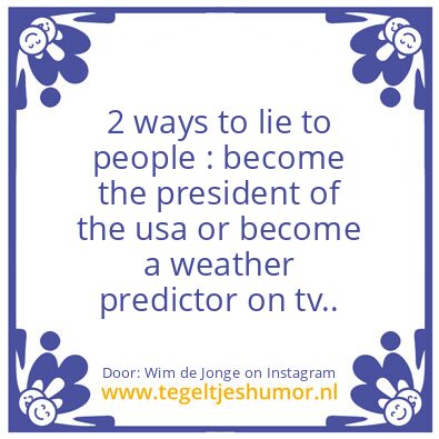 Tegeltje: how to lie to groeps of people