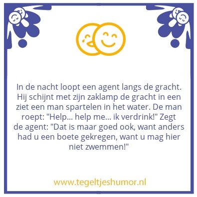 Tegeltje: verdrinken