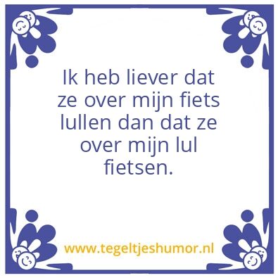 Tegeltje: Fietsen
