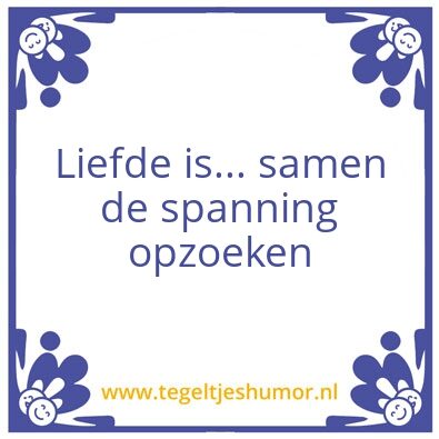 Tegeltje: Spanning