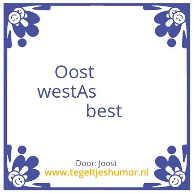 Tegeltje: Oost