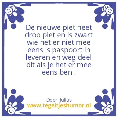 Tegeltje: Piet