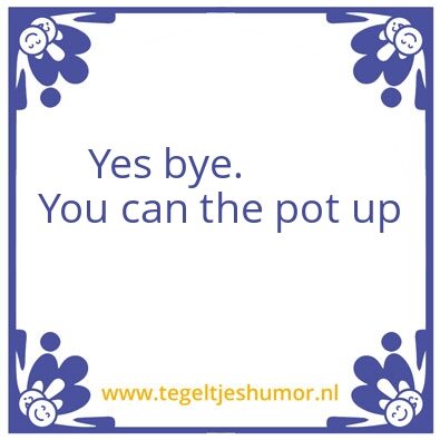 Tegeltje: pot