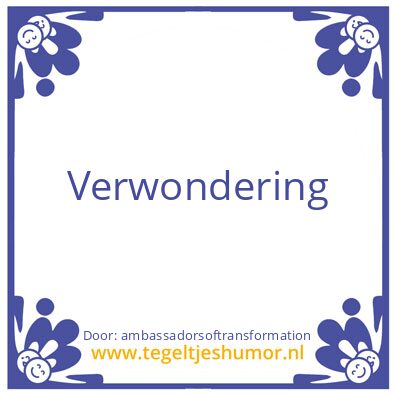 Tegeltje: verwondering