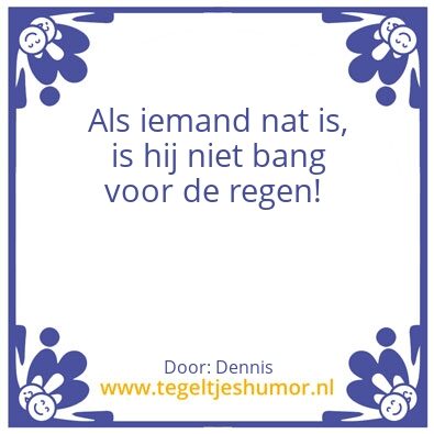 Tegeltje: Regen