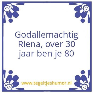 Tegeltje: Riena