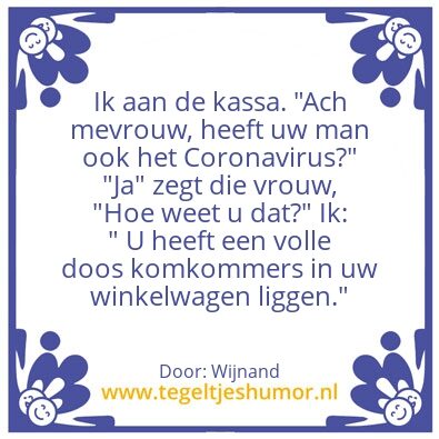 Tegeltje: Aan de kassa