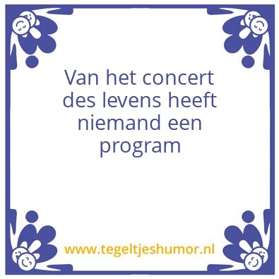 Tegeltje: Concert