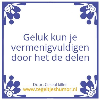 Tegeltje: Som van het leven