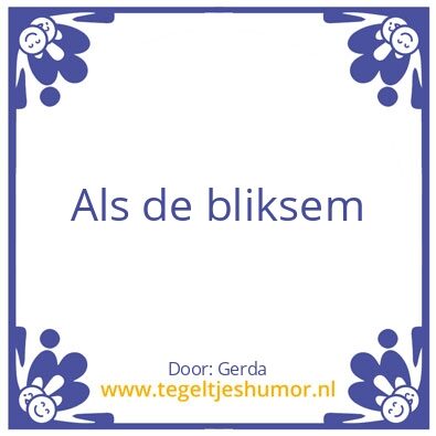 Tegeltje: Blij