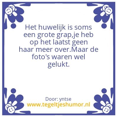 Tegeltje: Huwelijk