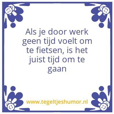 Tegeltje: Fietstijd