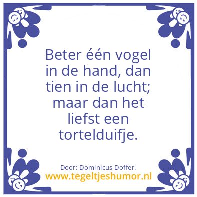 Tegeltje: Beter …
