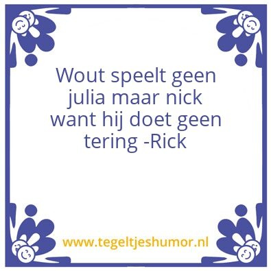 Tegeltje: .