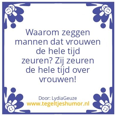 Tegeltje: Zeuren