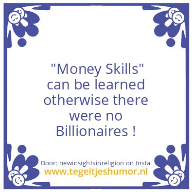 Tegeltje: “Money Skills”