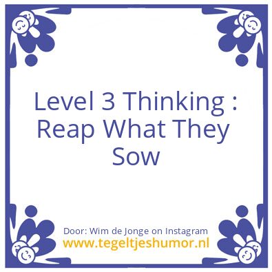 Tegeltje: Level 3 Thinking