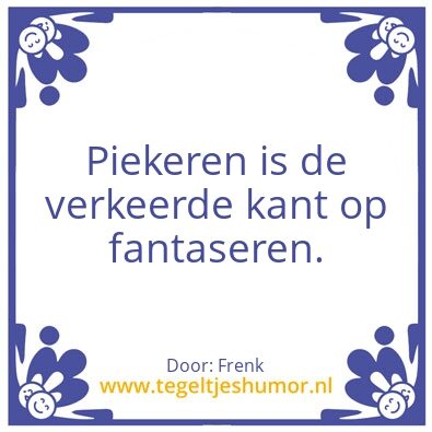 Tegeltje: Piek