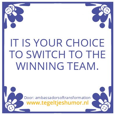 Tegeltje: IN YOUR LIFE