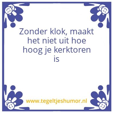 Tegeltje: Klokkentoren