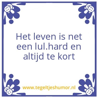 Tegeltje: Life sucks