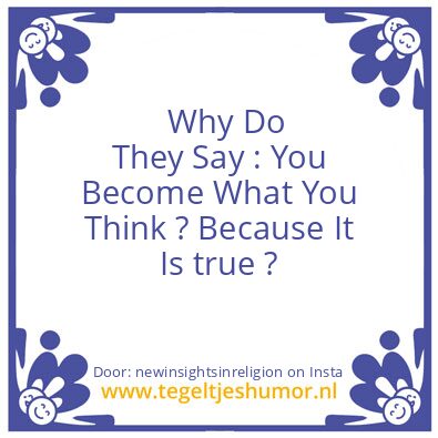 Tegeltje: Because It Is true ?