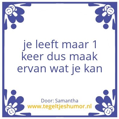Tegeltje: spreukie