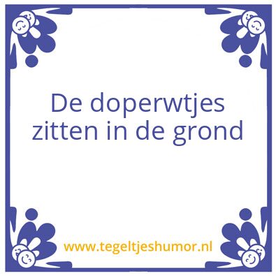 Tegeltje: Doperwtje