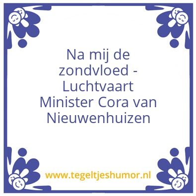 Tegeltje: luchtvaart zondvloed